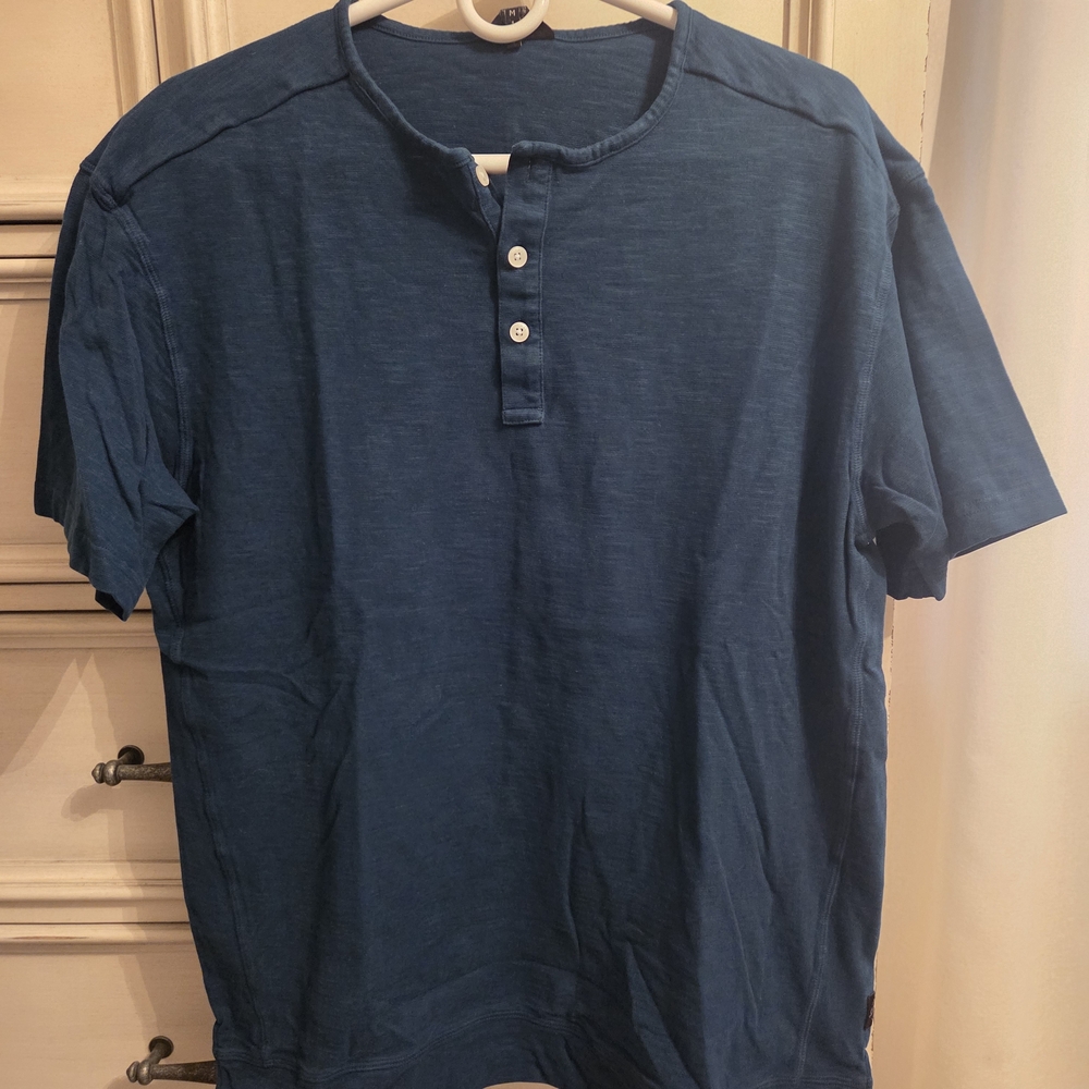 Good Man Brand Men's Navy Blue Short-Sleeve Henley